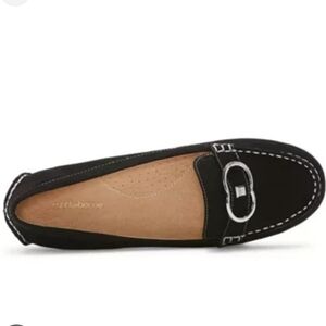 Liz Claiborne Antonia Black Buckle Loafer Slip-on Shoes Flats Women's 9M 9